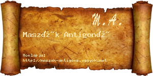 Maszák Antigoné névjegykártya